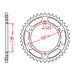 MTX 005 Steel Rear Sprocket #520