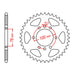 MTX 1825 Steel Rear Sprocket #520
