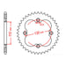MTX 1350 Steel Rear Sprocket #520