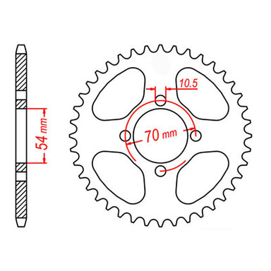 MTX 1206 Steel Rear Sprocket #428