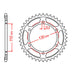 MTX 1876 Steel Rear Sprocket #525