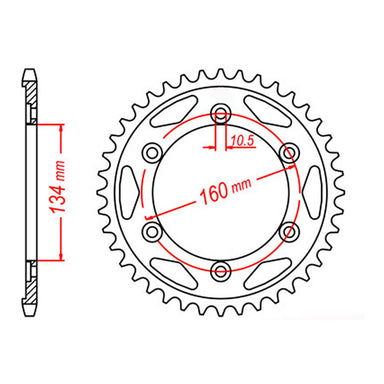 MTX 1306 Steel Rear Sprocket #530