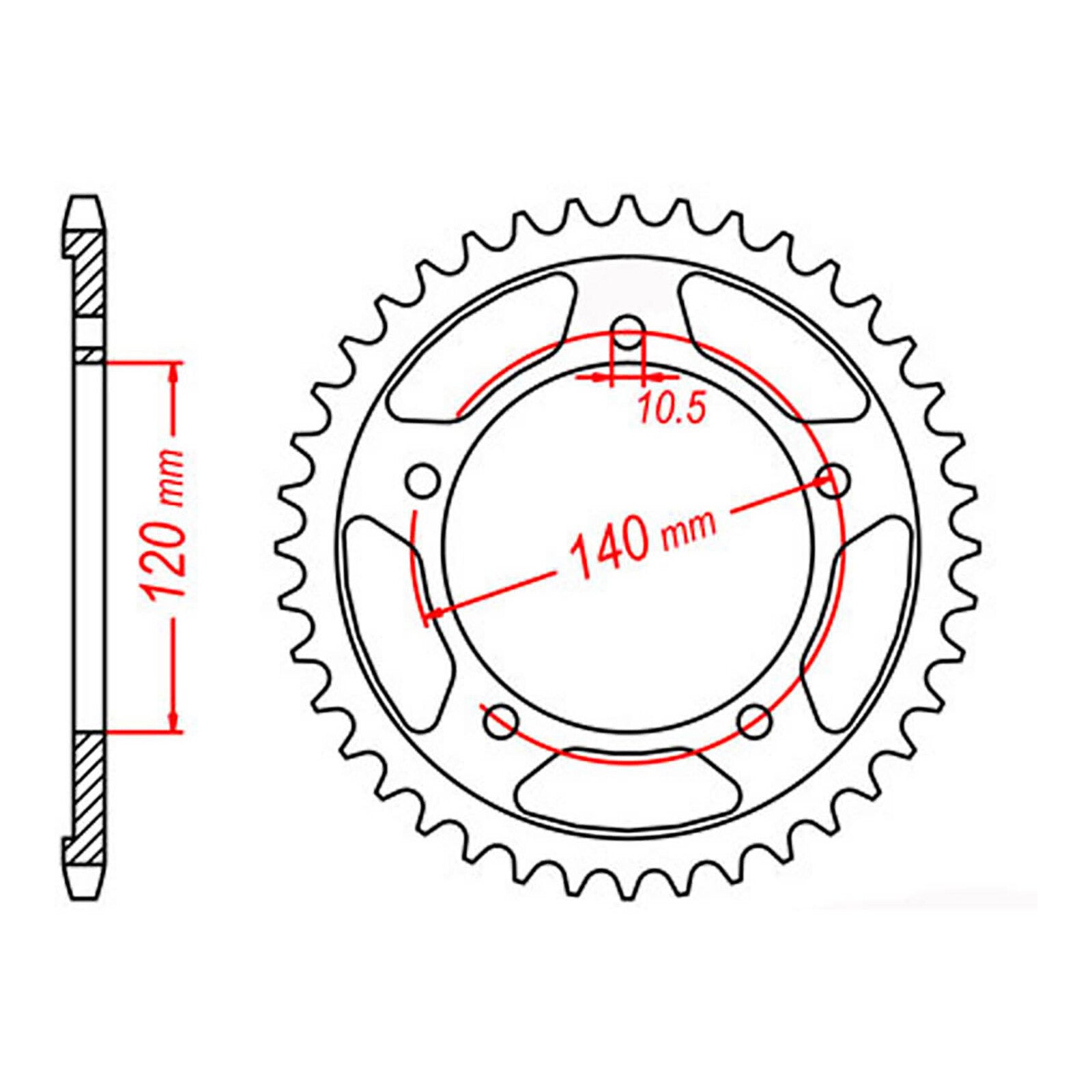 MTX 1800 Steel Rear Sprocket #530