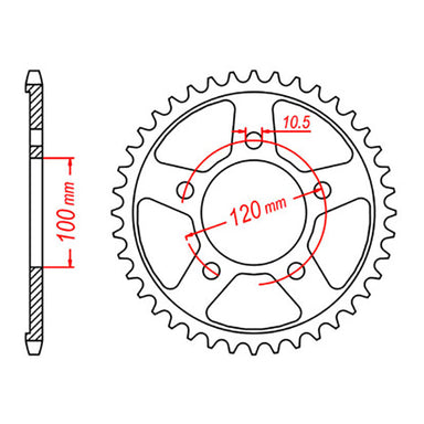 MTX 713 Steel Rear Sprocket #525