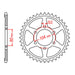MTX 488 Steel Rear Sprocket #530