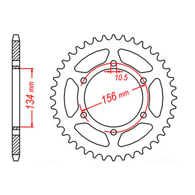 MTX 472 Steel Rear Sprocket #520