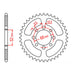 MTX 802 (2) Steel Rear Sprocket #428