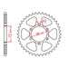 MTX 820 Steel Rear Sprocket #520