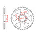 MTX 845 (2) Steel Rear Sprocket #520