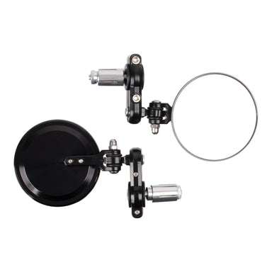 Whites Handlebar Bar End Mirrors Pair - Hinged - Black