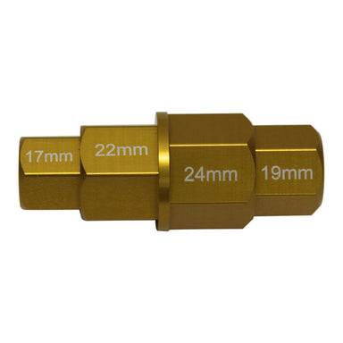 WHITES 4 IN 1 HEX AXLE TOOL ALU GOLD - 17/19/22/24mm