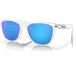 0OO9013-D055 Oakley Frogskins Sunglasses Crystal Clear Frame with PRIZM Sapphire Lens