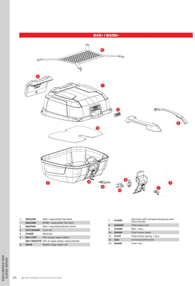 B45+ parts diagram