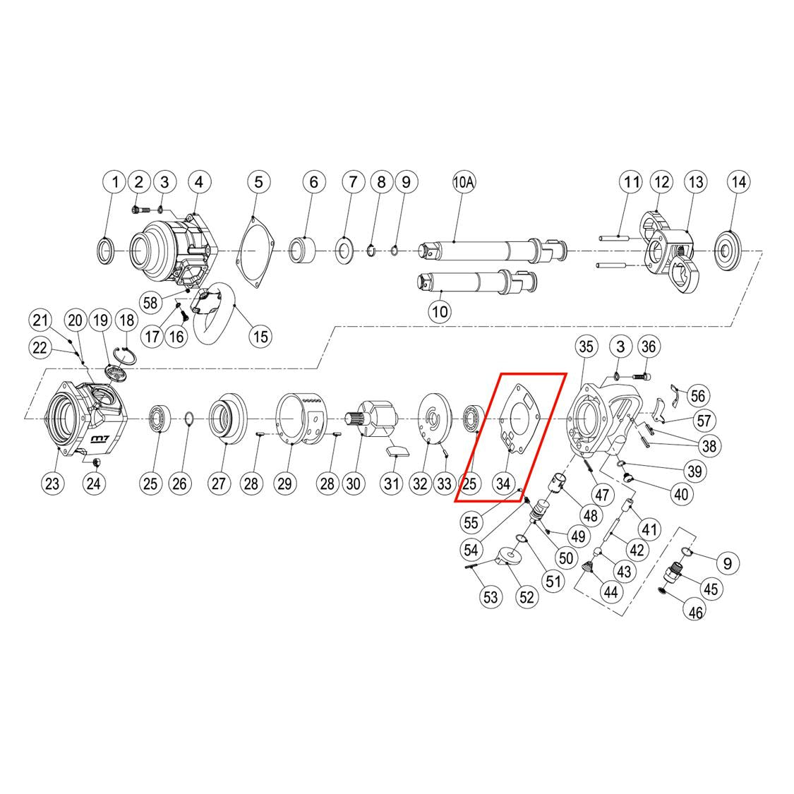 M7 REAR GASKET FOR NC-8211 / NC-8221