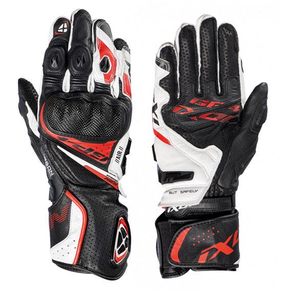 Ixon GP4 AIR Glove Blk/Wht/Red - Sport Leather