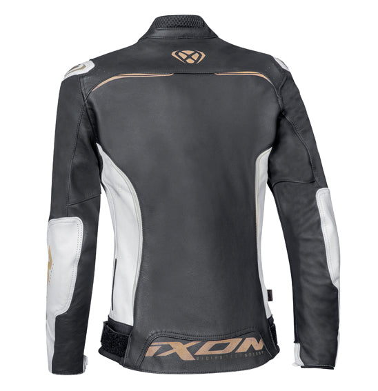Ixon TRINITY LADY Jacket Wht/Blk/Gld - Sport Leather