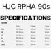 RPHA90S SIZING