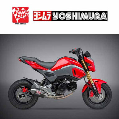 YM-12121AB251 - Yoshimura Race Series Mini RS-2 stainless/carbon fibre/stainless Works Finish full system for 2017-2019 Honda Grom